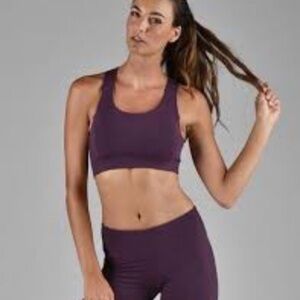Glyder Full Force Sports Bra Grape New Size S